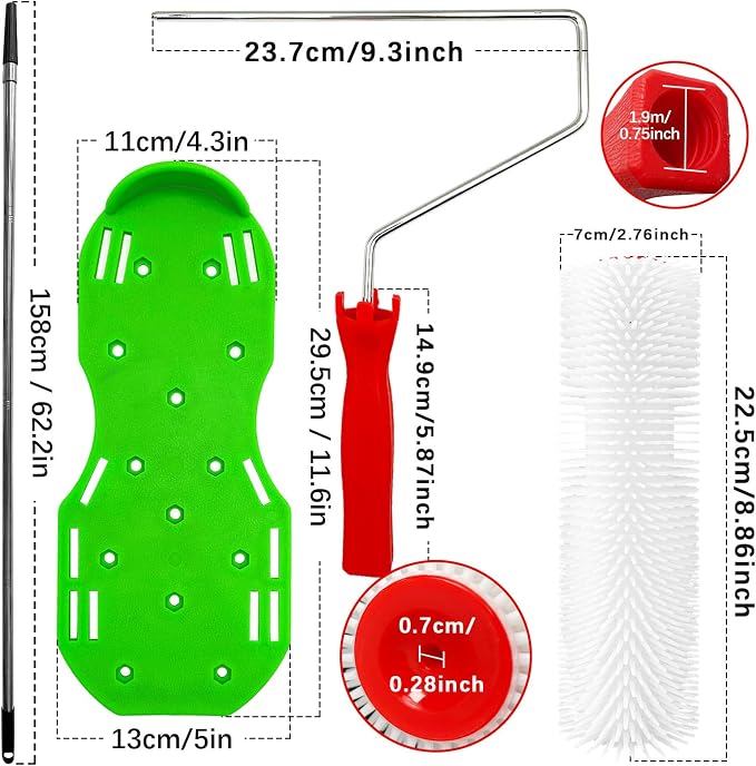 Self Leveling Cement Tool Kit, 9-inch Spiked Roller - Image 2