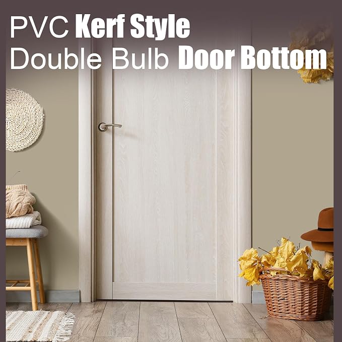 Pushglossy 2 Pcs Double Bubble Kerf Door Sweep 36" Long 1 3/4" Wide Replacement - Image 5