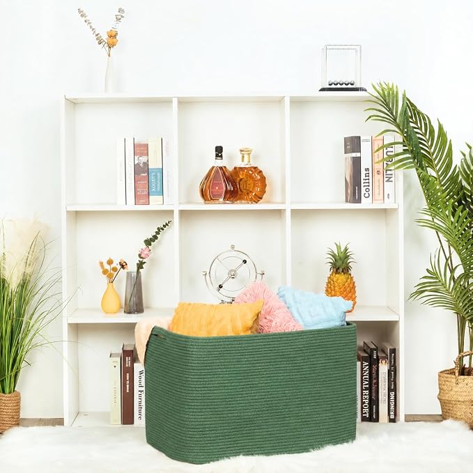 112L Extra Large Blanket Basket Holder Living Room, Dog Toy Organizer Bin Box - Image 6