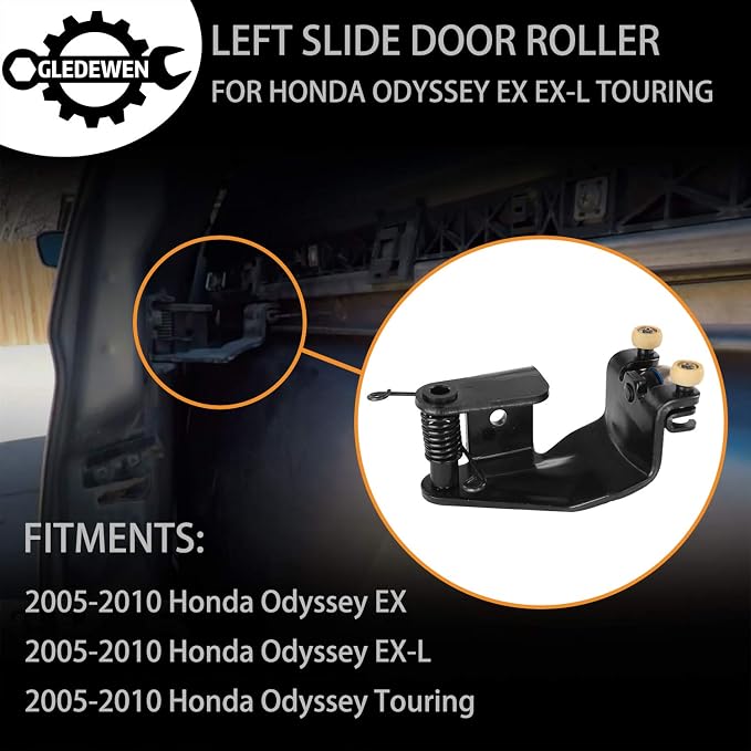 Left Slide Door Roller Assembly Driver Side Upper Center Male Roller | - Image 3