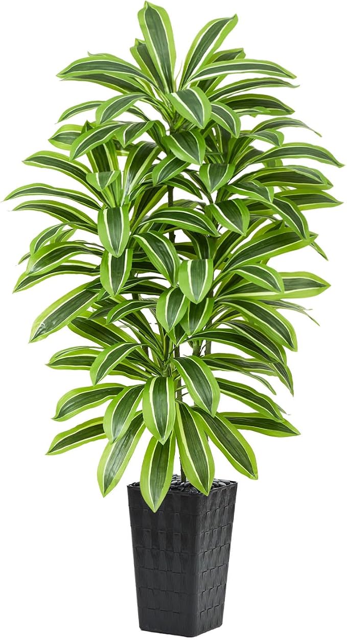 Artificial Yellow Dracaena Tree Indoor, 5FT Tall Fake Floor Plants by TXABL