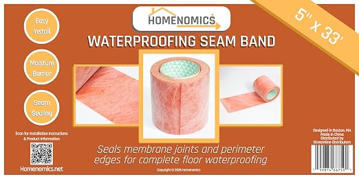 Waterproofing Membrane Seam Joint Band, Fleece-Backed Polyethylene Strip - Image 2