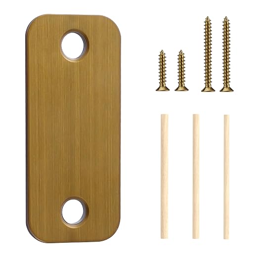 1" x 2-1/4" Door Hole Cover Plate, Stainless Steel Door Strike Filler Plate | 1 by BonKuDoo