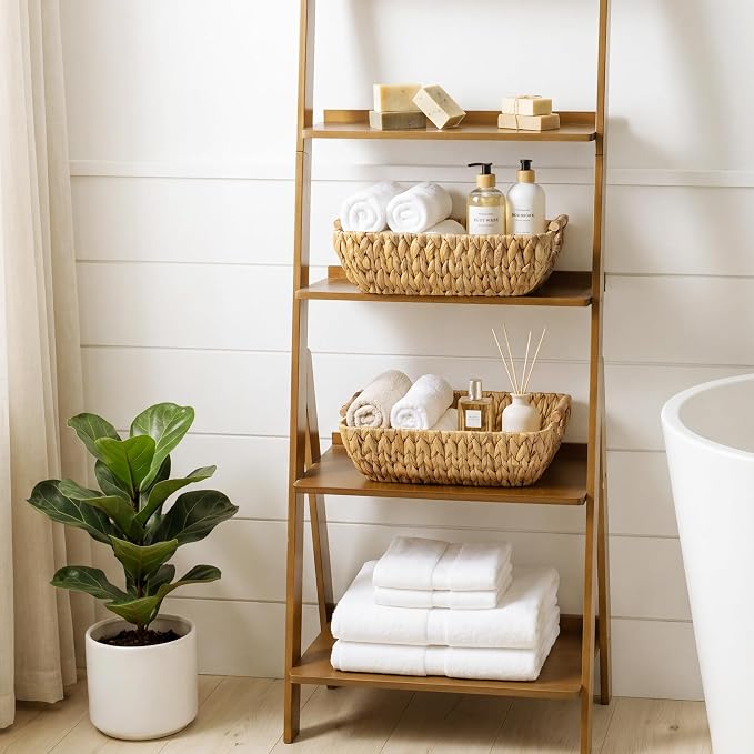 StorageWorks Wicker Baskets for Organizing, Water Hyacinth Storage Baskets | - Image 2