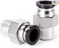 TAILONZ PNEUMATIC Male Straight 1/8 Inch Tube OD x 1/8 Inch NPT Thread Push to by TAILONZPNEUMATIC