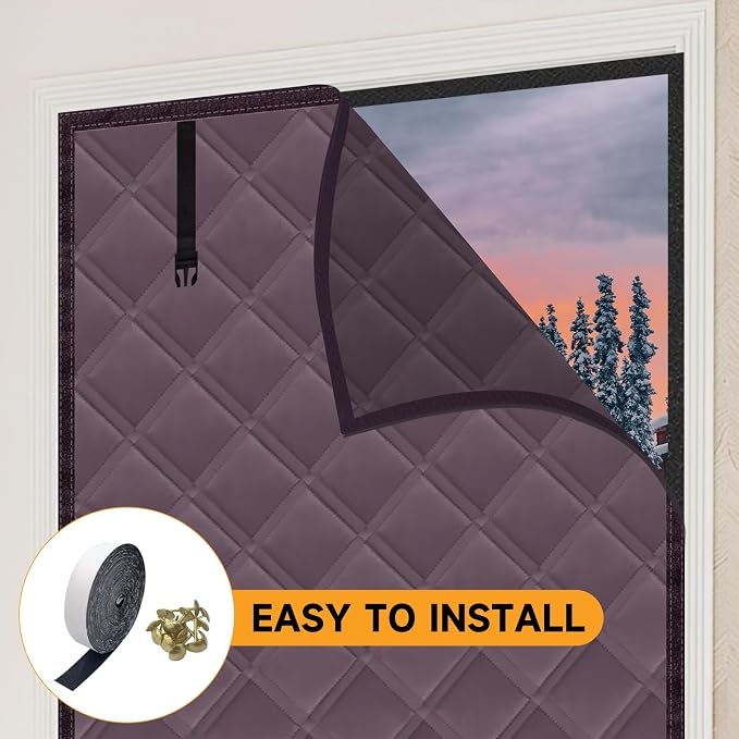 Winter Insulated Window Curtain 47"x63", Oxford Cloth Thermal Insulated Window - Image 3