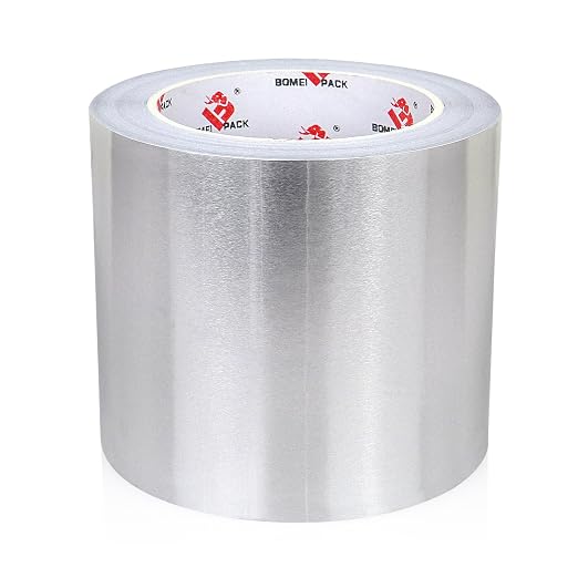 BOMEI PACK Aluminum Foil Tape, Heavy Duty Metal Foil Tape, High Temperature by BOMEIPACK