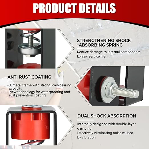 NATGAI 10 Pack Ceiling Spring Vibration Isolator Hangers - Image 3