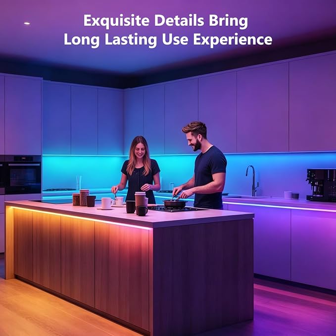 DAYBETTER LED Strip Lights 110ft1Roll RGB Music Sync Smart App Control | Indoor - Image 6
