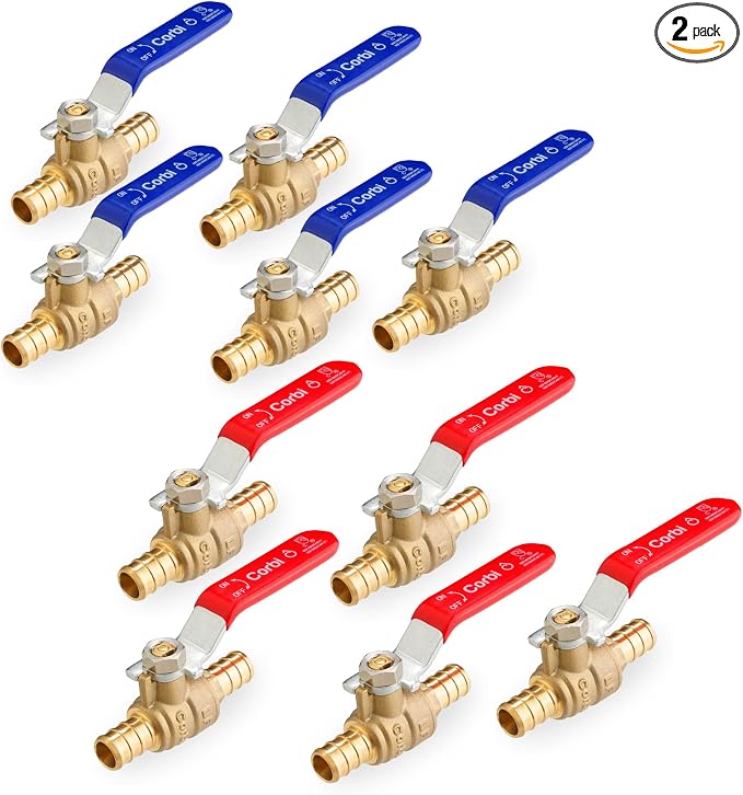 1/2 INCH PEX-B Ball Valves, Lead-Free Brass Full Port Shut-Off Valve by Unknown