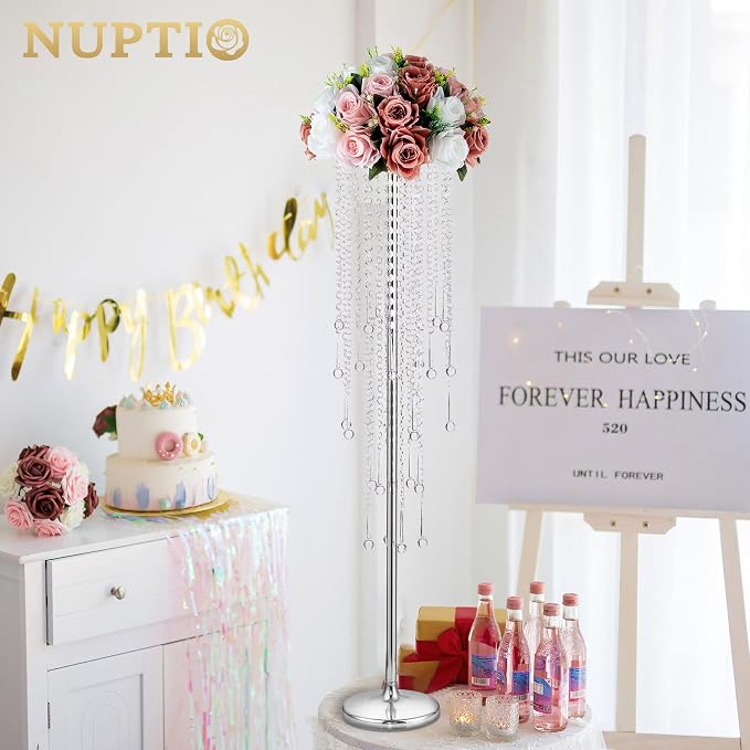 NUPTIO Silver Vases for Centerpieces Wedding - Image 6