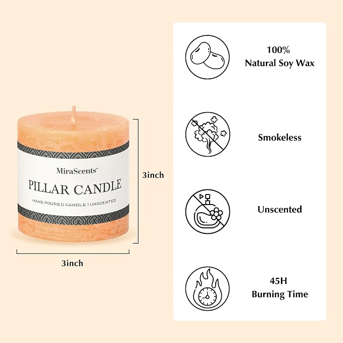 3x3 Inch Yellow Pillar Candles - Image 4
