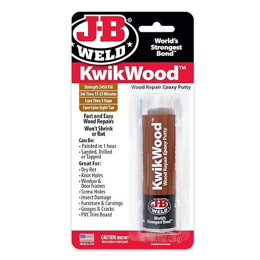 J-B Weld Tan KwikWood Wood Repair Epoxy Putty, 1 oz. Stick by J-BWeld