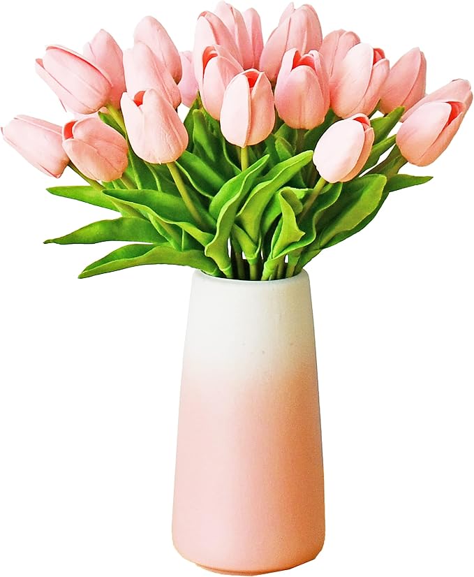 Mandy's 28pcs Artificial Pink Tulips by Mandys