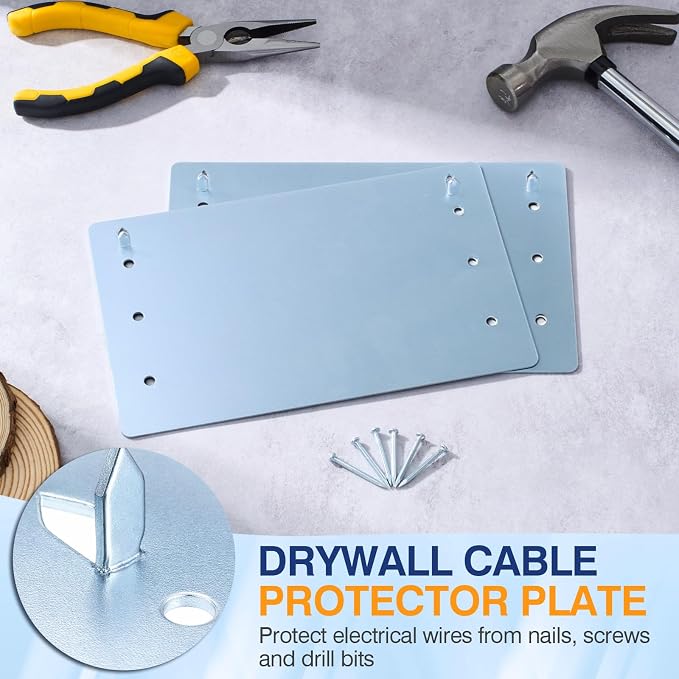 5 Pcs 5" x 8" Nail Stopper Plate 16 Gauge Self Nailing Stud Protector Galvanized - Image 4