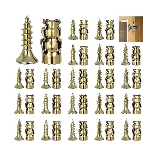 Short Expansion Screws Set for Cabinet Hinge Repair Stripped Thread Restoration by Sidmund