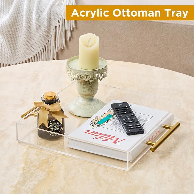 12"x12" Clear Acrylic Serving Tray - Image 3