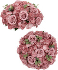 BLOSMON Fake Flower Balls Table Centerpieces, Dusty Pink | 15.7" Dia Artifical by Blosmon