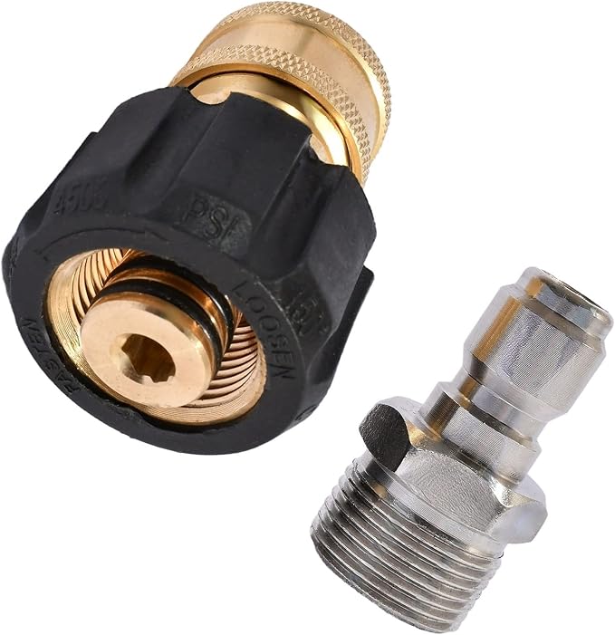Pressure Washer Adapter Set, M22 to 3/8'' inch Quick Connect Kit - Image 6
