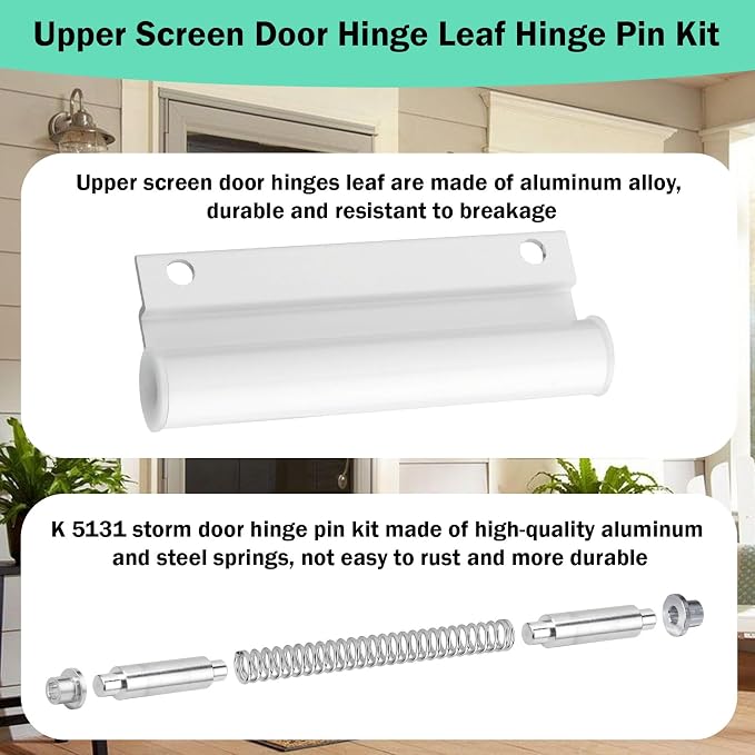 Upper Screen Door Hinge Leaf Hinge Pin Kit - Image 5