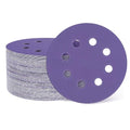HARFINGTON 50Pcs 5Inch Sanding Disc 8 Hole 1200Grit Purple Aluminum Oxide | by HARFINGTON