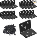 Black Stainless Steel Shelf Bracket, Joint Right Angle Bracket, L Shape Heavy by Aufuga
