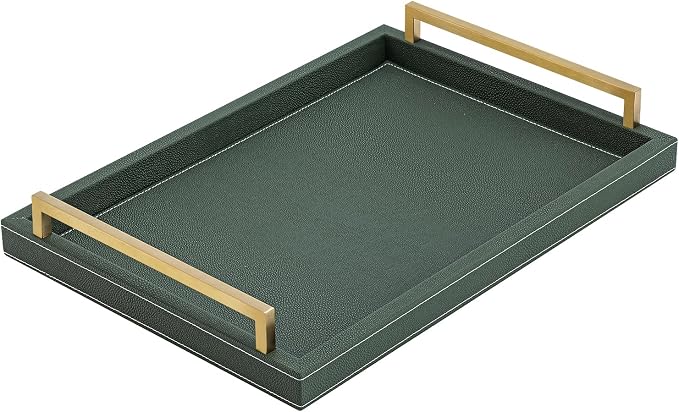XIGEXIGE Green Decorative Serving Tray, Rectangular Tray - Image 2