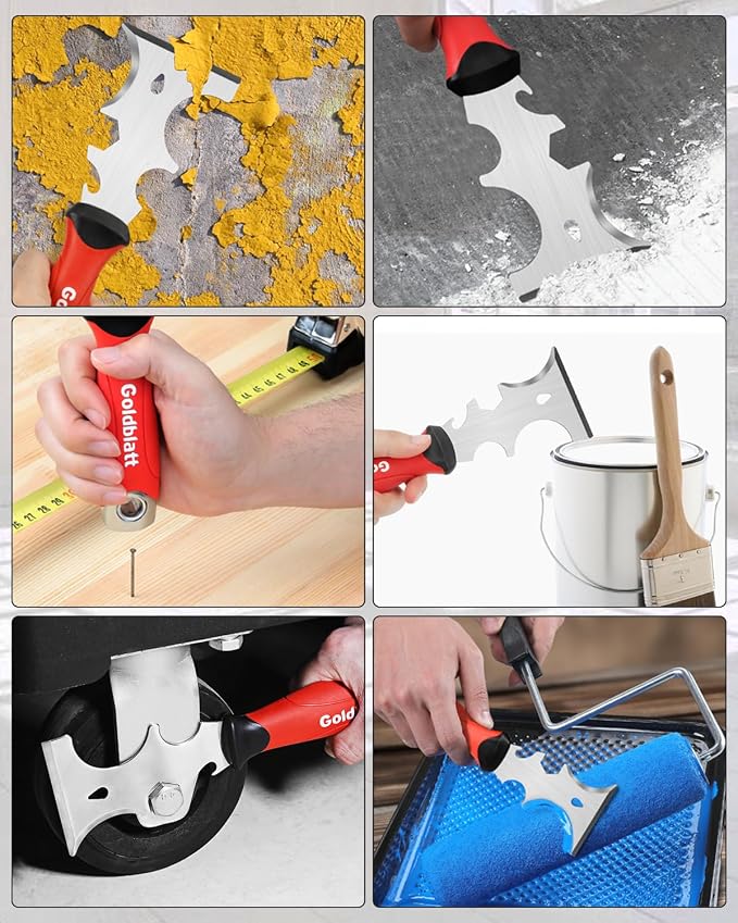 Goldblatt Drywall Hand Tool Kit | 14 in 1, 6 Pieces Stainless Steel Joint Knife - Image 6