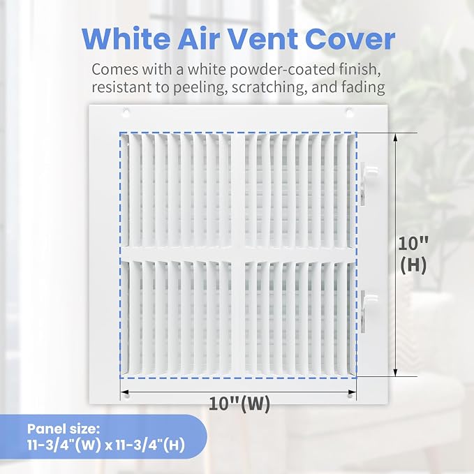 10 x 10 Inch Air Vent Covers for Wall or Ceiling - Image 2