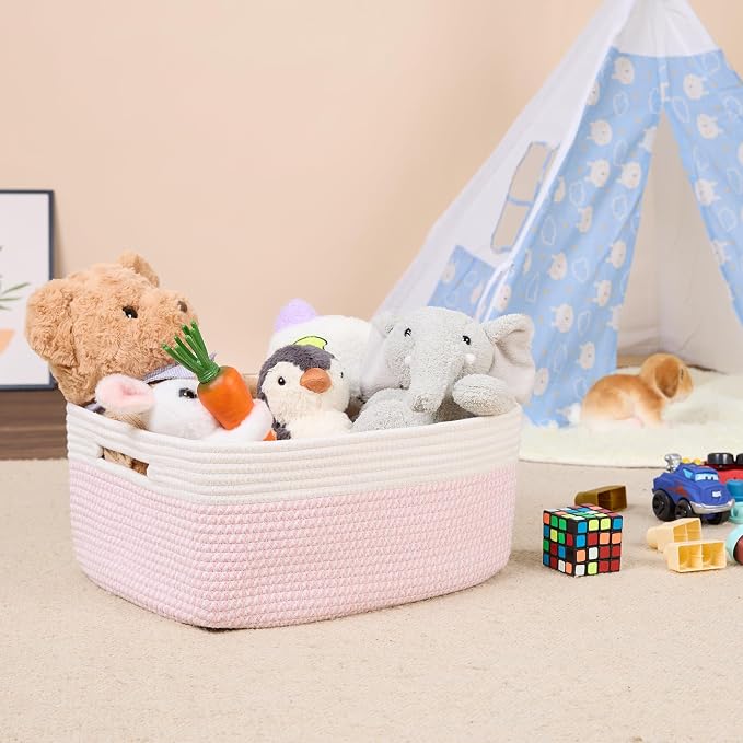 MiniArk Large Storage Baskets for Shelves, Baby Nursery, Toy Baskets Box - Image 5