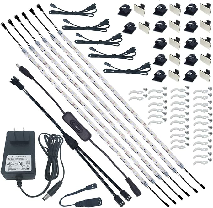 Under Cabinet Lighting Kit, 1800 Lumen, Warm White 2700K. Suitable by Litever