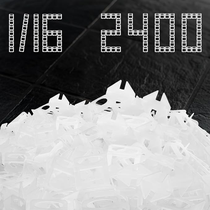 2400 Tile Spacers 1/16 Inch Tile Leveling Clips by VUAOHIY