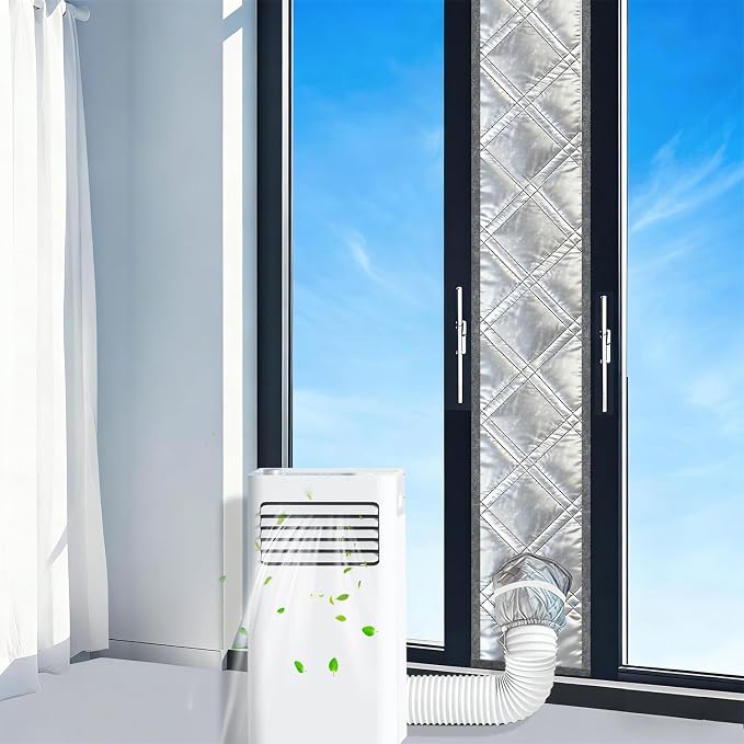 98"AC Door Vent Kit 3-Layer Thickened Aluminum Foil & Cotton &Oxford Fabric | by Aozzy