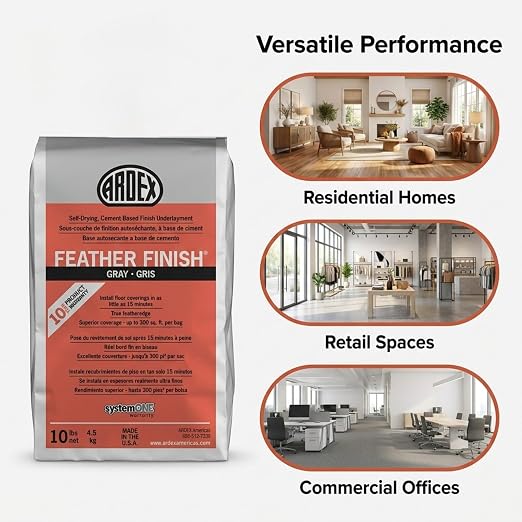 Ardex Feather Finish Quick-Setting Cement-Based Underlayment 10 lb Gray | - Image 4