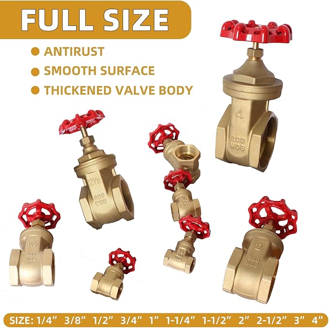 3/4" NPT Gate Valve, Heavy Duty, Female x Female Thread, DN20 | Manual Rotary - Image 7