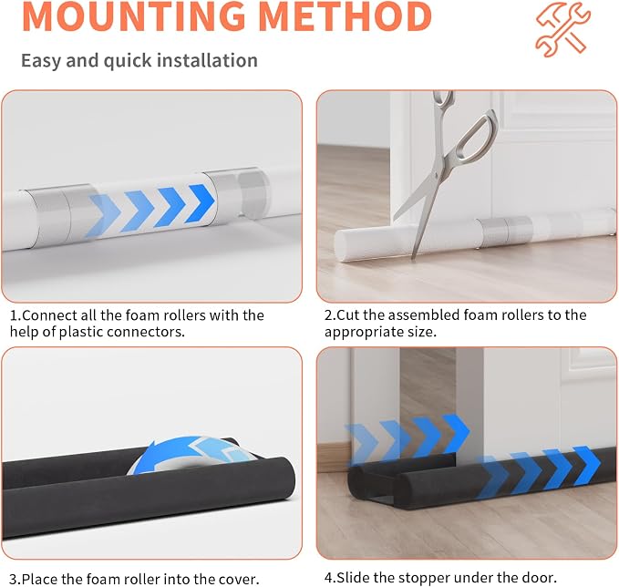BKSAI Under Door Draft Stopper, Upgraded Under Door Gap Filler - Image 7