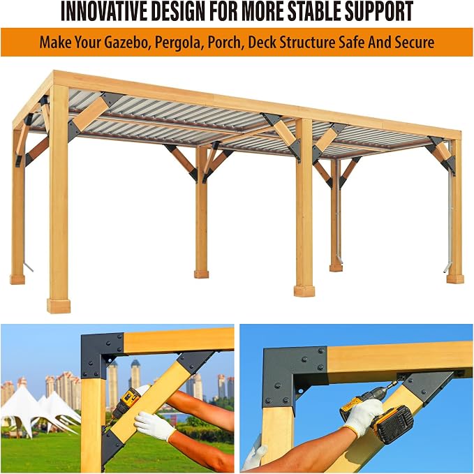 8pack 2x4 Degree Angle Support Brackets, - Image 4