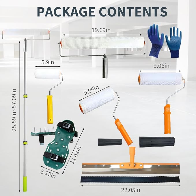 15‑piece self‑Leveling Cement Tool kit This Working Set Contains Telescopic - Image 2