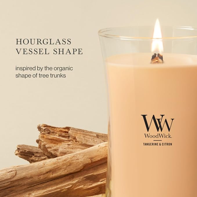 Woodwick Tangerine & Citron Large Hourglass Candle - Image 4