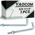 Yaocom 1 Pcs J Bolt Galvanized Anchor Bolts Galvanized Concrete Fastener by Yaocom