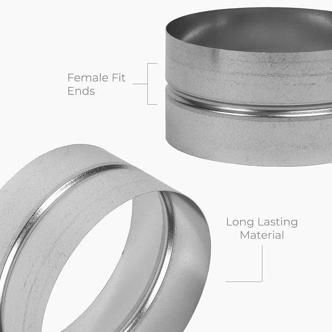 5 Inch Galvanized Metal Duct Connector - Image 4