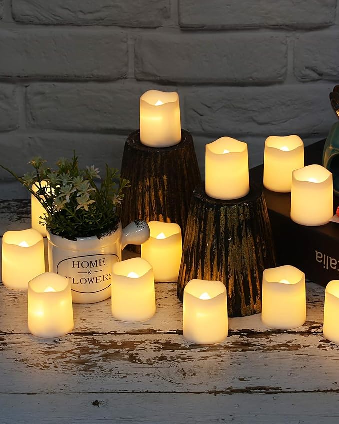 SHYMERY Flameless Votive Candles, Flameless Flickering Electric Fake Candle - Image 7
