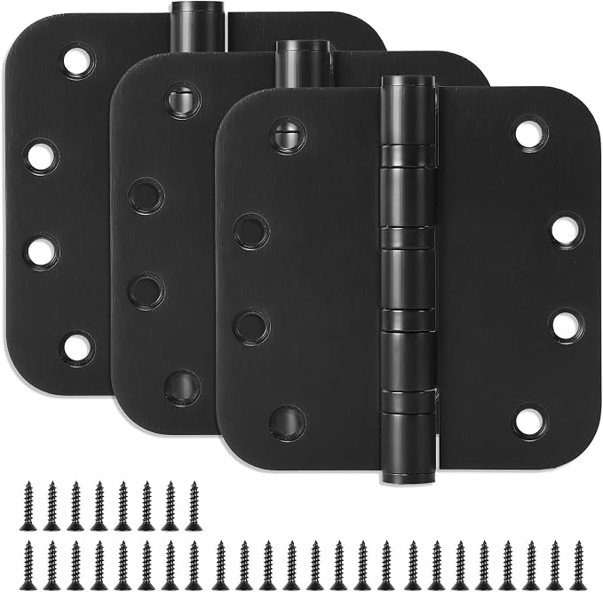 3 Pack Stainless Steel Black Door Hinges by LITLANDSTAR