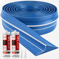Jin&Bao Blue Garage Door Threshold Seal 20FT Rubber Strip & 2 Adhesive | by Jin%26Bao