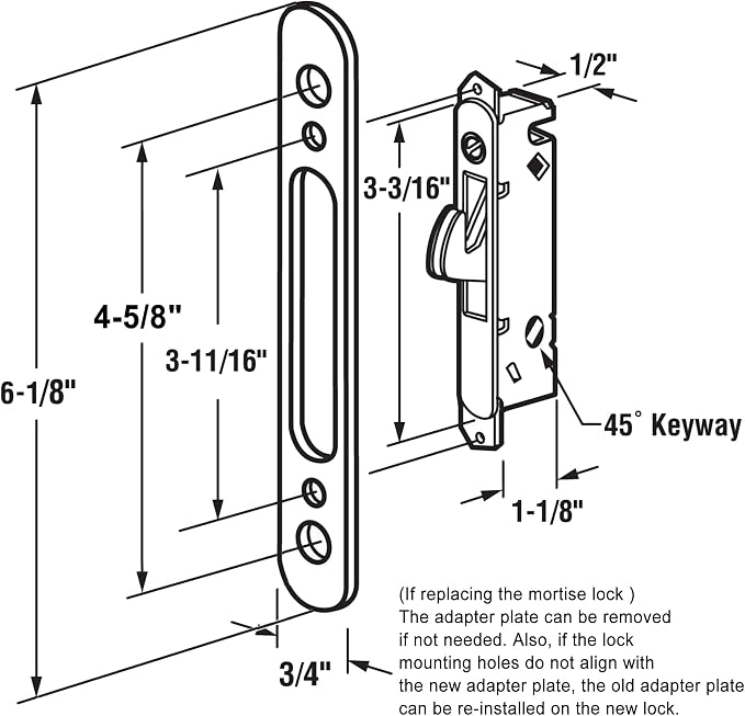 ACEPLANET Offset Position Non-Keyed Sliding Patio Door Handleset - Image 3