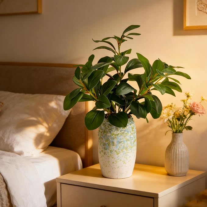 K&Y Realistic Artificial Potted Plants Olive Wild Fern Berry Decor Low - Image 8