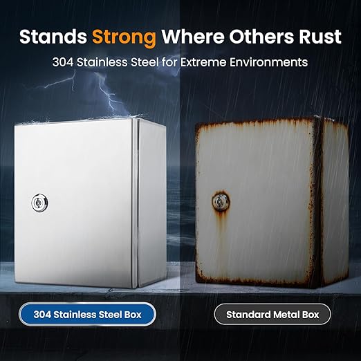 QILIPSU 304 Stainless Steel Electrical Box IP65 Waterproof Steel Project - Image 3
