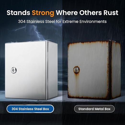 QILIPSU 304 Stainless Steel Electrical Box IP65 Waterproof Steel Project - Image 3