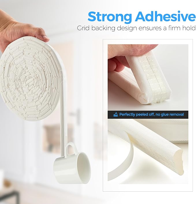 Weather Stripping Door Seal, 2 Rolls x 196 Inch Self-Adhesive Wedge, Fits - Image 4