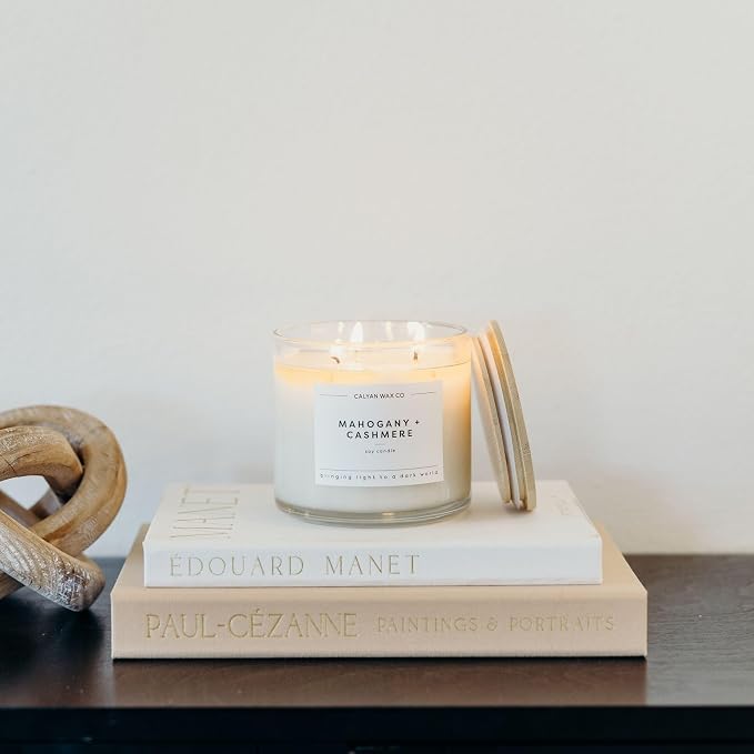 Mahogany & Cashmere 3 Wick Scented Candle - Image 8